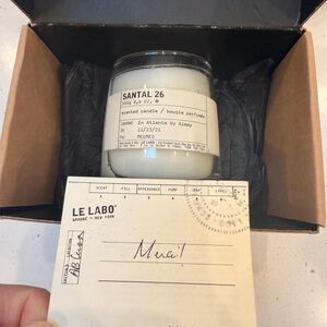 Le Labo Santal 26 Candle - White